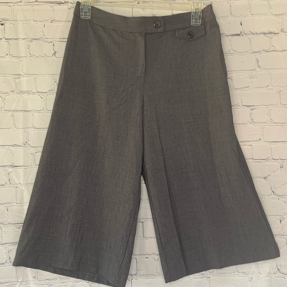 Pantology Gray Gaucho Pants Size 10